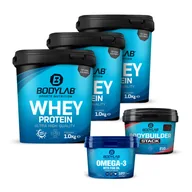 5für2: Protein-Power-Pack mit Gratis Whey + Omega-3 + Bodybuilder Stack
