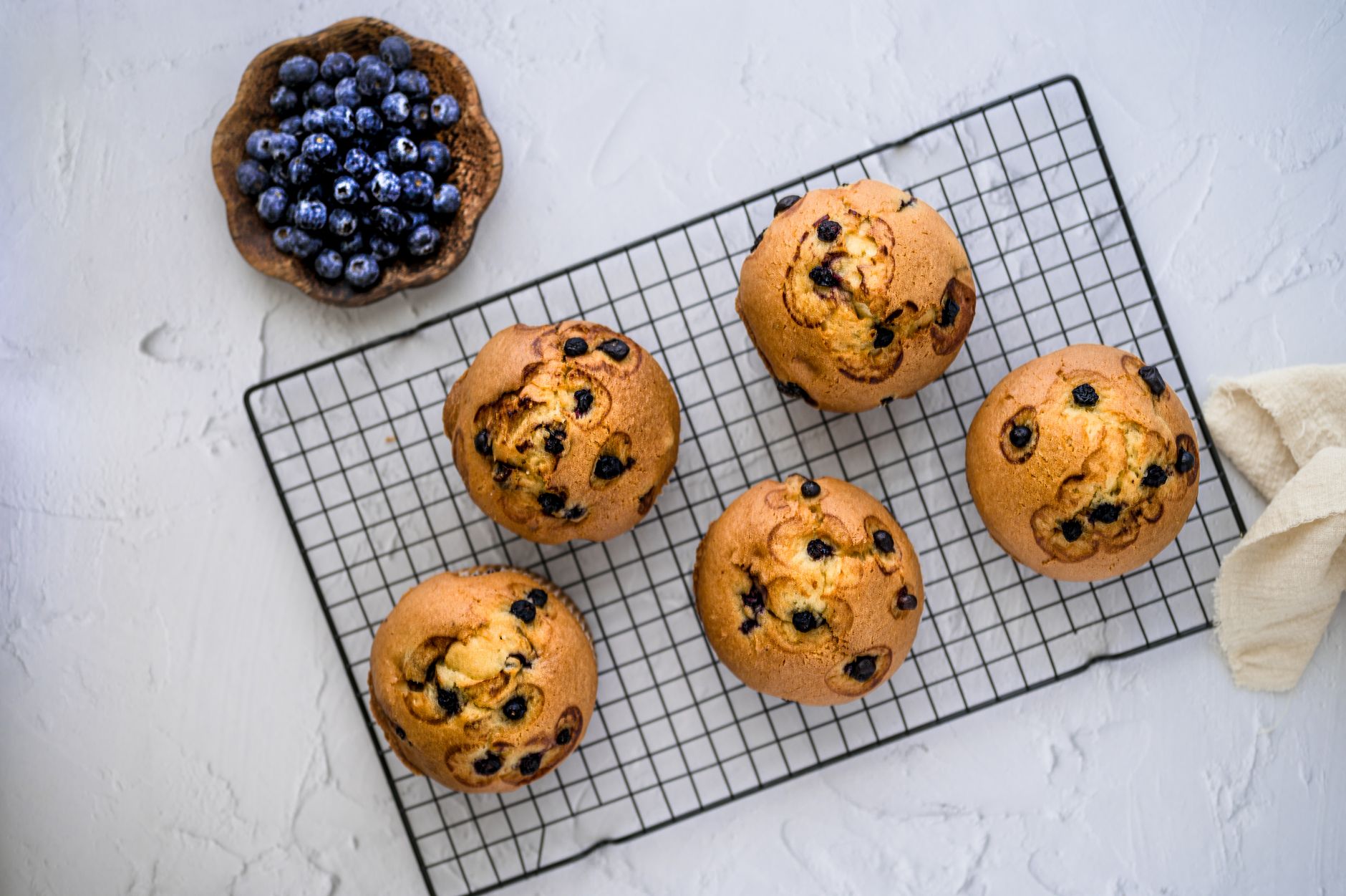 Blaubeer-Kurkuma-Protein-Muffins