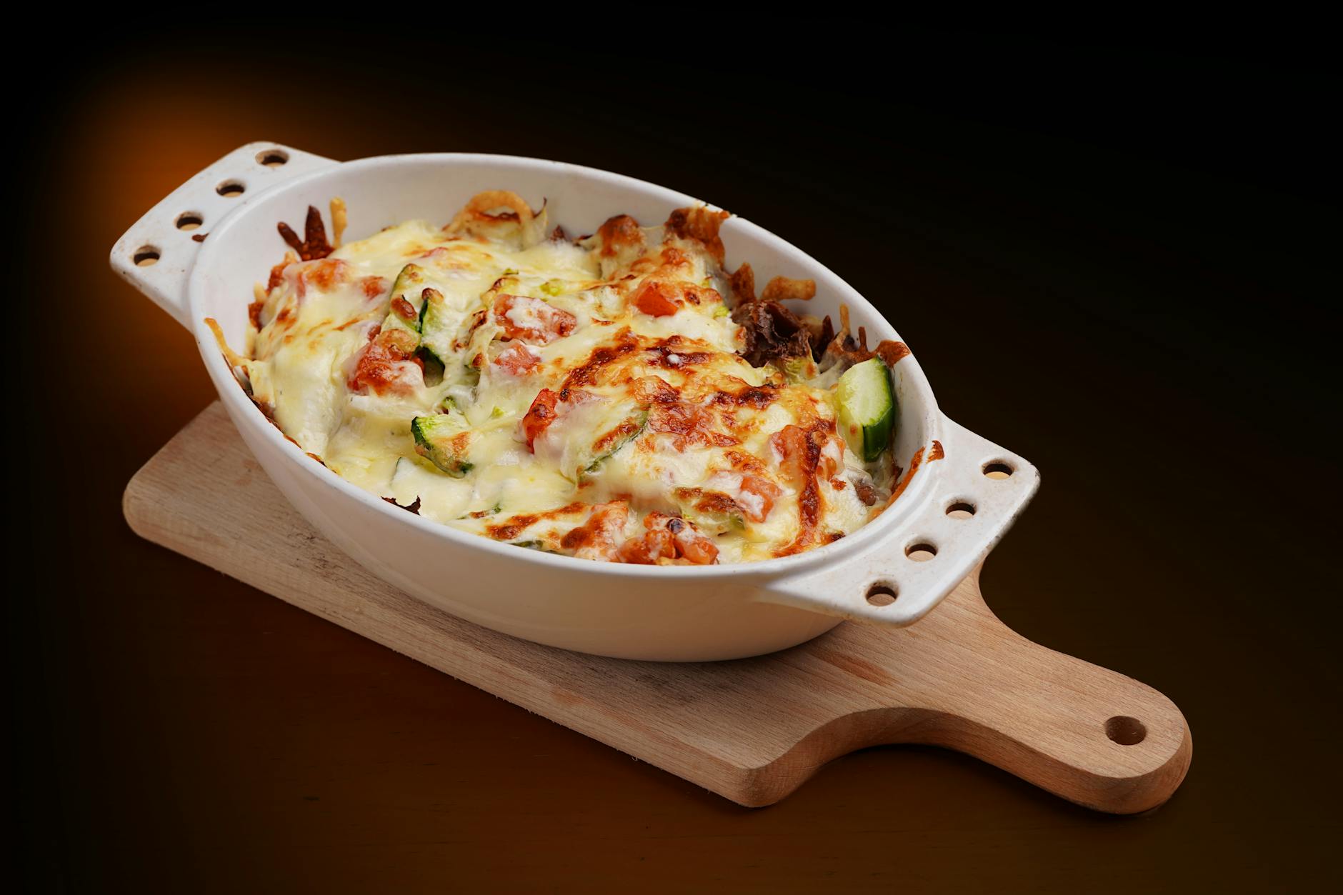 Gebackener Feta-Kichererbsen-Sommer-Auflauf
