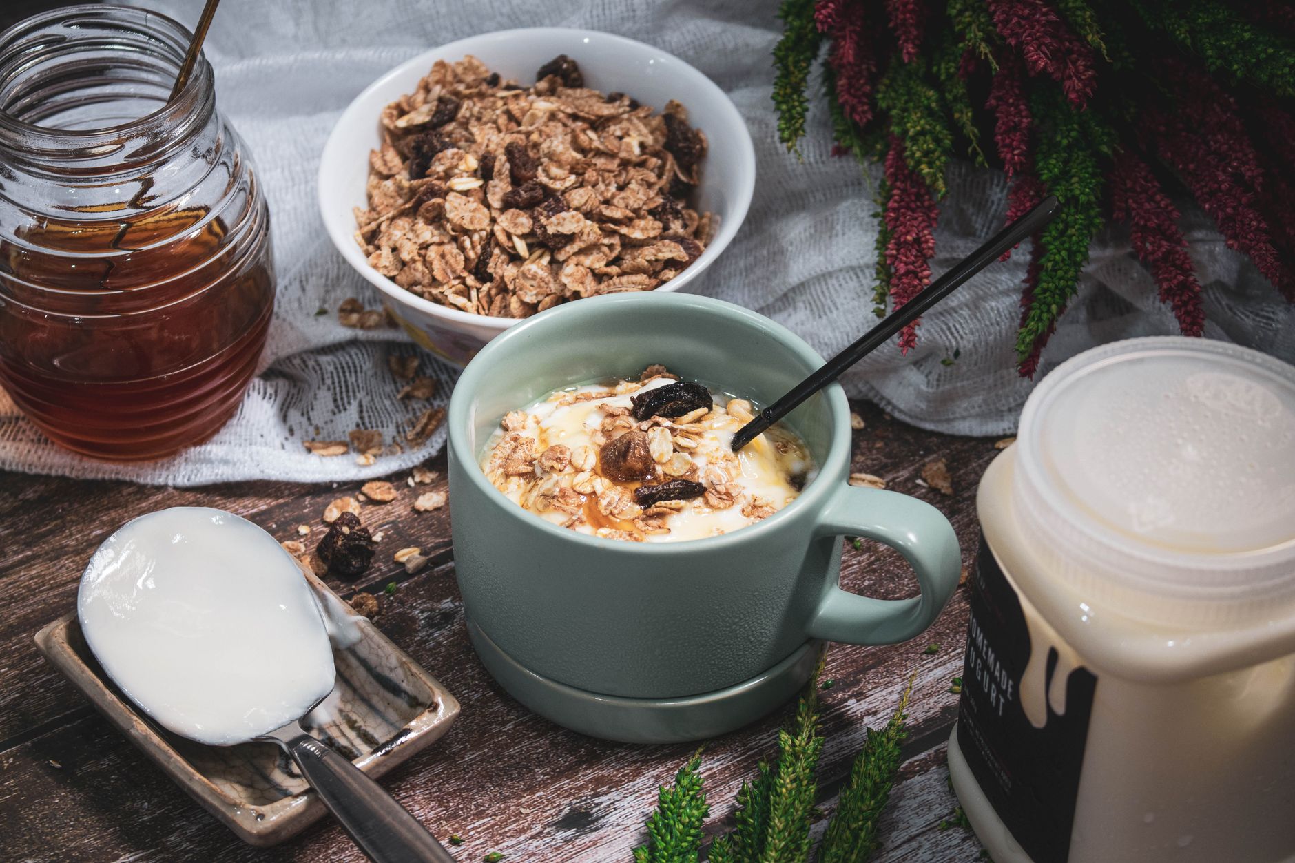 Gefrorene Protein-Joghurt-Drops mit Aprikose