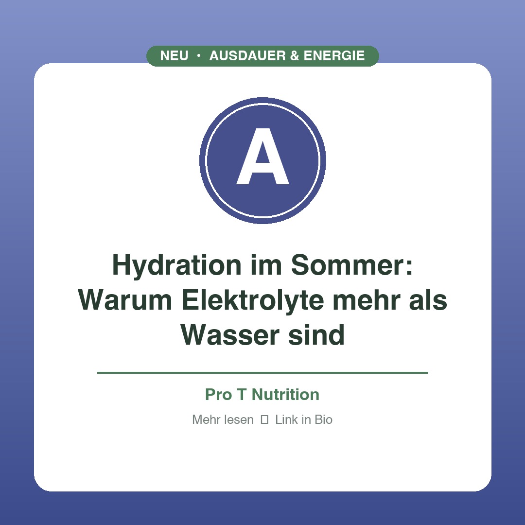 Hydration im Sommer: Elektrolyte sind mehr als Wasser