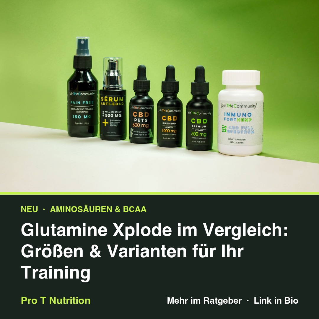Glutamine Xplode im Vergleich: Größen & Varianten für Ihr Training