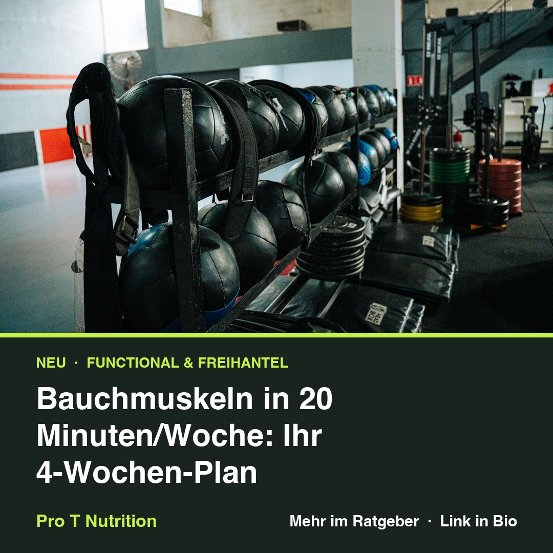 Bauchmuskeln in 20 Minuten/Woche: Ihr 4-Wochen-Plan